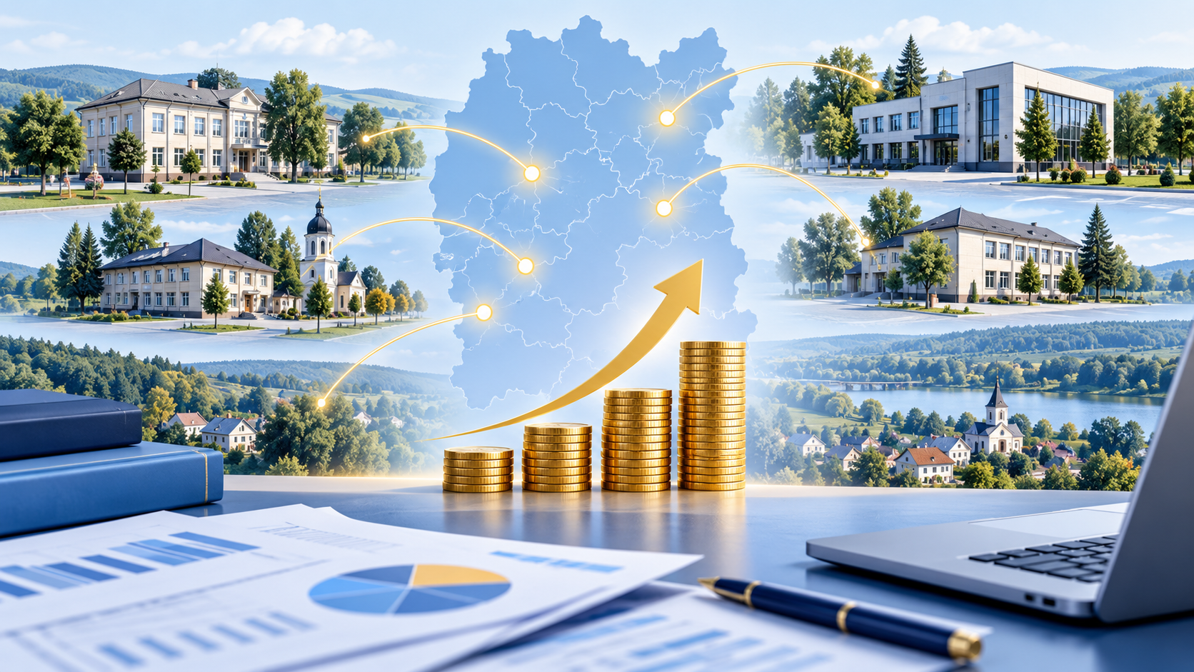 Тематична ілюстрація фінансів територіальних громад